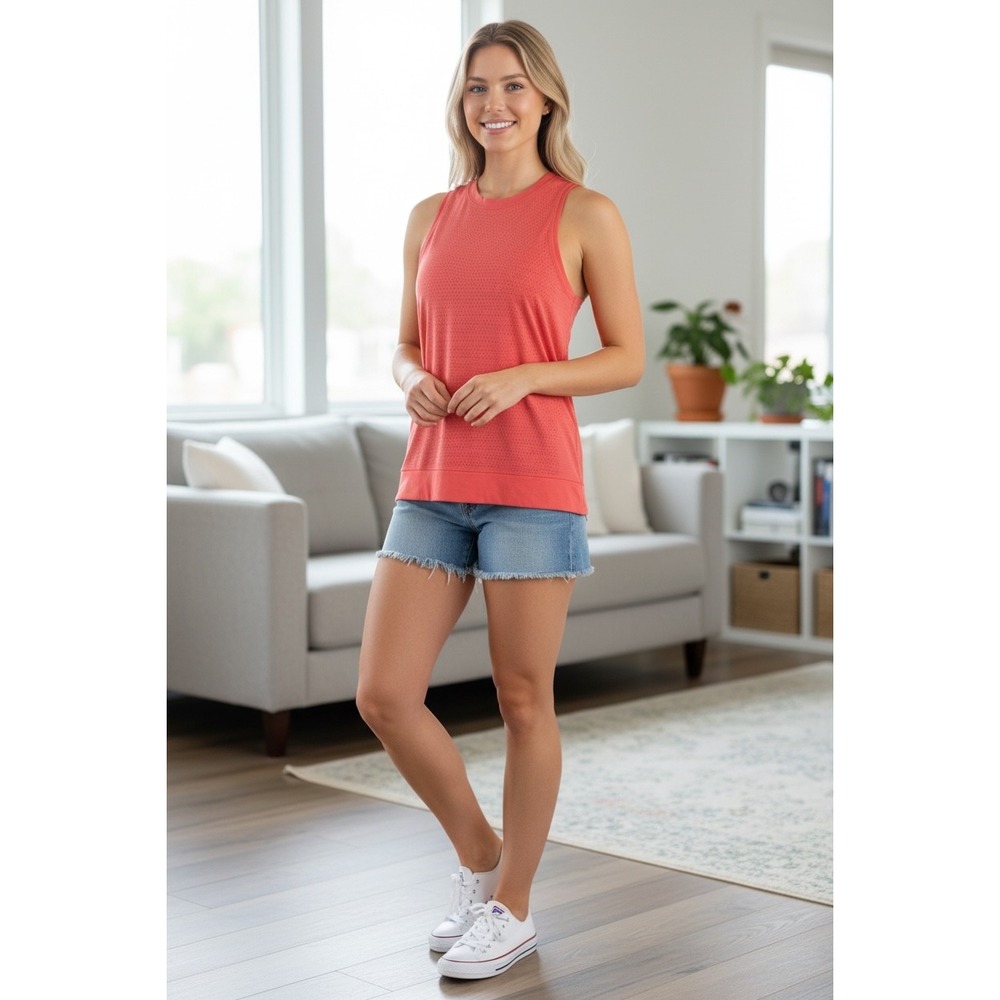 lululemon athletica coral pink Muscle Tee